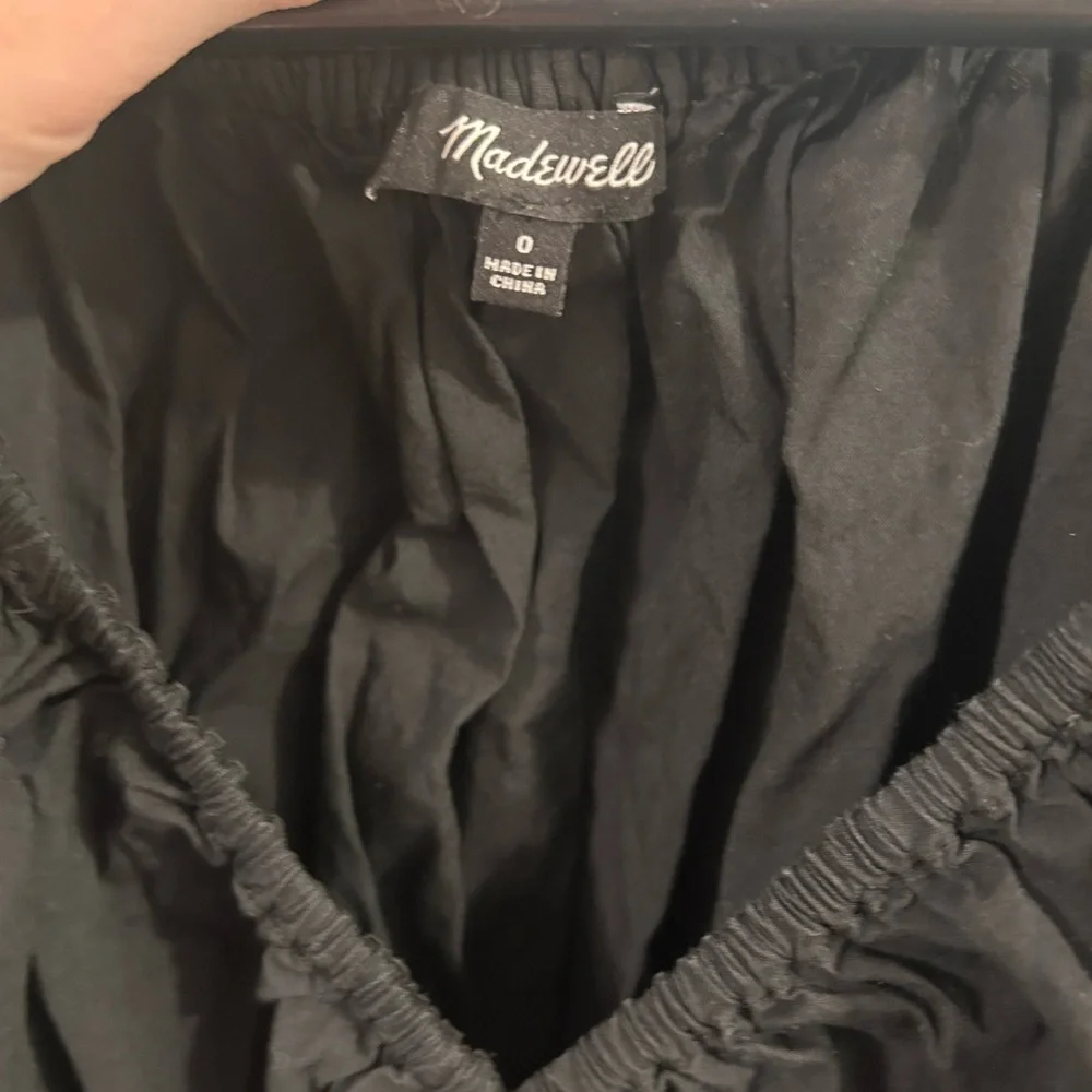 Madewell V neck balloon sleeve maxi Black Long Sleeve Dress - Picture 6 of 12